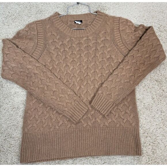 J Crew Womens Angora Wool Blend Cable Knit Pullover Sweater Sz M Classic Preppy - Picture 5 of 9